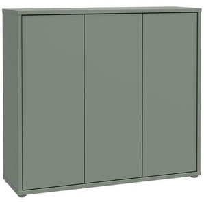 Carryhome Schuhschrank Alice Springs, Salbeigrün, Holzwerkstoff, 8 Fächer, 109.2x99.1x34.9 cm, Typenauswahl, stehend, Garderobe, Schuhaufbewahrung, Schuhschränke