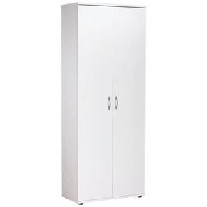 Carryhome Schuhschrank Talent, Weiß, Holzwerkstoff, 5 Fächer, 70x176x35 cm, Garderobe, Schuhaufbewahrung, Schuhschränke