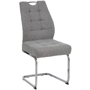 Carryhome Schwingstuhl, Braun, Chrom, Metall, Textil, C-Form, 46x96x61.5 cm, Stoffauswahl, Typenauswahl, Esszimmer, Stühle, Esszimmerstühle, Schwingstühle