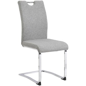 Carryhome Schwingstuhl, Grau, Metall, Textil, C-Form, 44x98x58 cm, Stoffauswahl, mit Griff, Esszimmer, Stühle, Esszimmerstühle, Schwingstühle