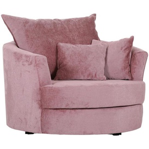 Carryhome Sessel, Altrosa, Textil, Füllung: Polyester, Schaumstoffflocken,Polyester, Schaumstoffflocken, 115x72x115 cm, Sitzfläche 360° drehbar,