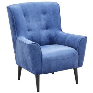 Carryhome Sessel, Blau, Textil, Buche, massiv, 77x93x80 cm, Stoffauswahl, Wohnzimmer, Sessel, Polstersessel