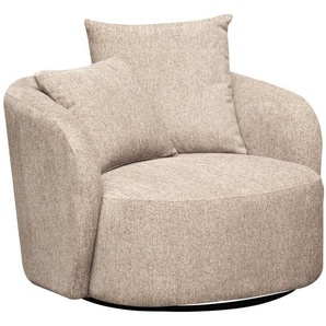 Carryhome Sessel, Taupe, Holz, Metall, Textil, Pappel, Sperrholz, Füllung: Polyester, 101x82x97 cm, Wohnzimmer, Sessel, Sonstige Sessel