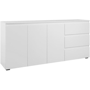 Carryhome Sideboard, Weiß, Holzwerkstoff, 2 Fächer, 3 Schubladen, 178x80x40 cm, Schlafzimmer, Schlafzimmer Kommoden