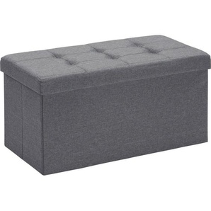 Carryhome Sitzbox, Anthrazit, Textil, Uni, 76x38x38 cm, faltbar, als Aufbewahrungsbox verwendbar, Stauraum, Wohnzimmer, Hocker, Sitzwürfel