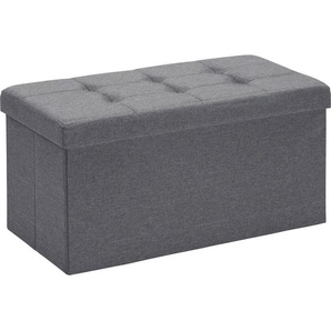 Carryhome Sitzbox, Anthrazit, Textil, Uni, 76x38x38 cm, faltbar, als Aufbewahrungsbox verwendbar, Stauraum, Wohnzimmer, Hocker, Sitzwürfel