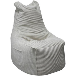 Carryhome Sitzsack, Natur, Textil, 270 L, Füllung: Styroporkugeln, 85x100x85 cm, Indoor, Reißverschluss, Wohnzimmer, Hocker, Sitzsäcke