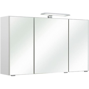Carryhome Spiegelschrank, Holzwerkstoff, 3 Fächer, 95x57x20 cm, Made in Germany, Badezimmer, Badezimmerspiegel, Spiegelschränke