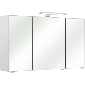 Carryhome Spiegelschrank , Holzwerkstoff , 3 Fächer , 95x57x20 cm , Made in Germany , Badezimmer, Badezimmerspiegel, Spiegelschränke