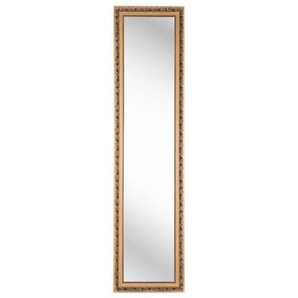 Carryhome Standspiegel, Gold, Glas, Eukalyptusholz, massiv, rechteckig, 40x160x5 cm, Ganzkörperspiegel, Spiegel, Standspiegel