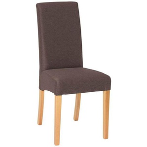 Carryhome Stuhl, Braun, Holz, Buche, massiv, eckig, 42x95x57 cm, Esszimmer, Stühle, Esszimmerstühle, Vierfußstühle