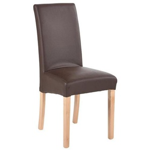 Carryhome Stuhl, Braun, Textil, Buche, massiv, eckig, 42x95x57 cm, Esszimmer, Stühle, Esszimmerstühle, Vierfußstühle