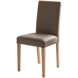 Carryhome Stuhl, Cappuccino, Buche, Textil, Buche, massiv, eckig, 44x92x57 cm, Stoffauswahl, Beinauswahl, Esszimmer, Stühle, Esszimmerstühle,