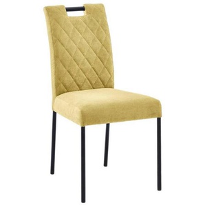 Carryhome Stuhl, Gelb, Textil, Rundrohr, 46x91x61 cm, Stoffauswahl, mit Griff, Esszimmer, Stühle, Esszimmerstühle, Vierfußstühle