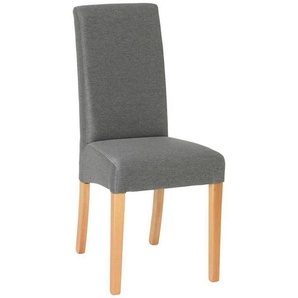 Carryhome Stuhl, Graphit, Holz, Buche, massiv, eckig, 42x95x57 cm, Esszimmer, Stühle, Esszimmerstühle, Vierfußstühle