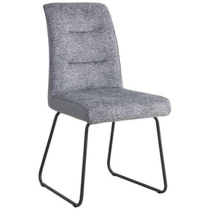 Carryhome Stuhl, Grau, Metall, Textil, Kufe, Rundrohr, 47x93x64 cm, mit Griff, Esszimmer, Stühle, Esszimmerstühle