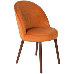 Carryhome Stuhl, Orange, Textil, Buche, massiv, konisch, 51x85.5x59 cm, Esszimmer, Stühle, Esszimmerstühle, Vierfußstühle