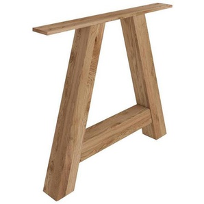 Carryhome Tischgestell, Eiche, Holz, Eiche, massiv, A-Form, 9x72x79 cm, Esszimmer, Tische, Esstische, Tischsysteme
