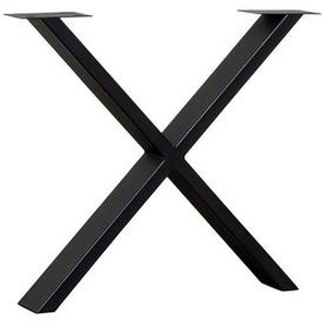Carryhome Tischgestell, Schwarz, Metall, X-Form, 9x72x79 cm, Esszimmer, Tische, Esstische, Tischsysteme