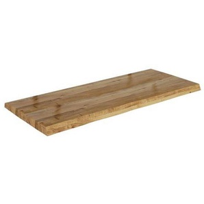 Carryhome Tischplatte, Eiche, Holz, Eiche, massiv, rechteckig, 100x6x160 cm, Esszimmer, Tische, Esstische, Tischsysteme