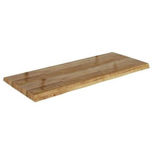 Carryhome Tischplatte, Eiche, Holz, Eiche, massiv, rechteckig, 100x6x180 cm, Esszimmer, Tische, Esstische, Tischsysteme