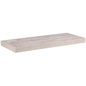 Carryhome Wandboard, Weiß, Eiche, Holzwerkstoff, 60x3.8x23.5 cm, Wohnzimmer, Regale, Wandboards