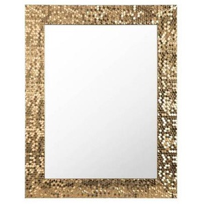 Carryhome Wandspiegel, Gold, Glas, rechteckig, 55x70x2 cm, Spiegel, Wandspiegel