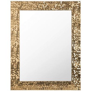 Carryhome Wandspiegel, Gold, Glas, rechteckig, 55x70x2 cm, Spiegel, Wandspiegel
