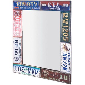 Carryhome Wandspiegel, Mehrfarbig, Edelstahl, Metall, rechteckig, 61x81x5 cm, Spiegel, Wandspiegel