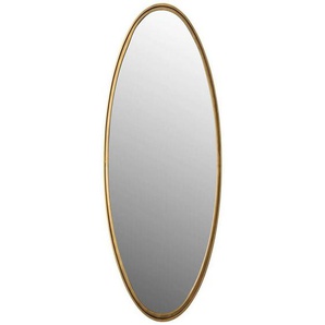 Carryhome Wandspiegel, Messing, Metall, oval, 60x160x3 cm, Spiegel, Wandspiegel