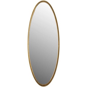 Carryhome Wandspiegel, Messing, Metall, oval, 60x160x3 cm, Spiegel, Wandspiegel