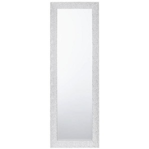 Carryhome Wandspiegel, Metall, Kunststoff, Glas, rechteckig, 50x150x2 cm, Facettenschliff, senkrecht und waagrecht montierbar, Ganzkörperspiegel,