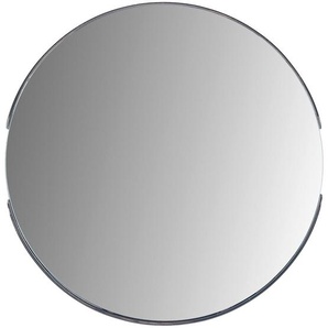 Carryhome Wandspiegel, Nickel, Metall, Glas, rund, 40x40x3.5 cm, Spiegel, Wandspiegel