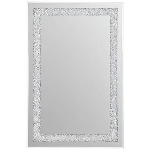 Carryhome Wandspiegel, Silber, Kunststoff, Glas, Holzwerkstoff, rechteckig, 40x60x1.5 cm, senkrecht und waagrecht montierbar, Spiegel, Wandspiegel