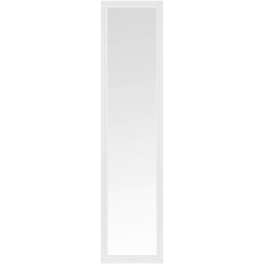 Carryhome Wandspiegel, Weiß, Glas, rechteckig, 40x160x2.8 cm, senkrecht und waagrecht montierbar, Ganzkörperspiegel, Spiegel, Wandspiegel