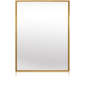 Casa Chic - Elegance by Goldener Wandspiegel aus Metall - 50 x 70 cm - Galvanisiertes Metall - Ideal für Badezimmer und Wohnzimmer - Gold