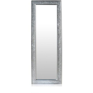 Casa Chic - Glamour by Mosaik Glitzereffekt Wandspiegel - Silber - Ganzkörper Standspiegel - 130 x 45 cm