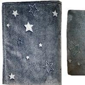 Casa Colori Flanell Fleece Decke mit Sternen GLO706301591