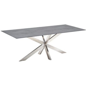 CASA DOMA Alcamo Gartentisch, Edelstahl/HPL 210×100 cm - HPL Chromix anthrazit 1712168-1712169-1712486