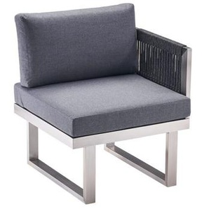 CASA DOMA Aragona DINING Lounge-Seitenteil 1-Sitzer, Edelstahl/Rope 1712675-2x1712689-1712700