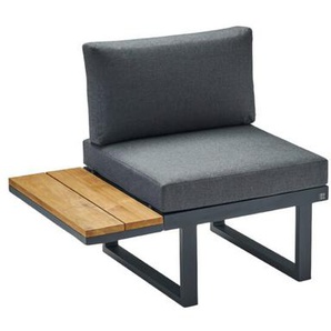 CASA DOMA Aragona DINING Lounge-Seitenteil 1-Sitzer mit Teak-Ablage, Alu/Rope 1712674-1712688-1712700-1712702