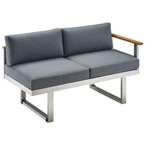 CASA DOMA Aragona DINING Lounge-Seitenteil 2-Sitzer, Edelstahl/Teak - Armlehne rechts 1712671-1712687-1712697