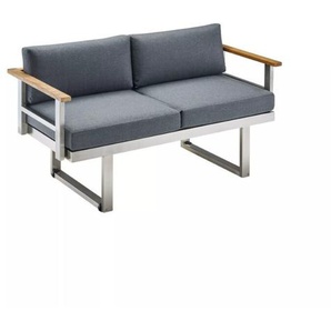 CASA DOMA Aragona DINING Loungesofa 2-Sitzer, Edelstahl/Teak 1712671-1712687-1712695-1712697