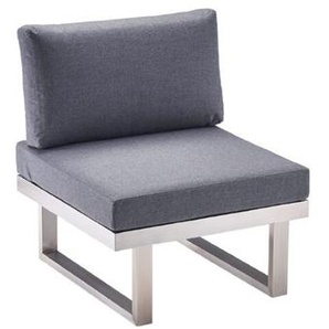 CASA DOMA Aragona Lounge-Mittelteil 1-Sitzer, Edelstahl 1712673-1712691-1712700