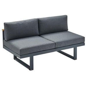 CASA DOMA Aragona Lounge-Mittelteil 2-Sitzer, Alu/Teak 1712668-1712686