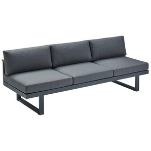 CASA DOMA Aragona Lounge-Mittelteil 3-Sitzer, Alu/Teak 1712664-1712680