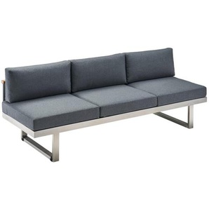 CASA DOMA Aragona Lounge-Mittelteil 3-Sitzer, Edelstahl/Teak 1712665-1712681
