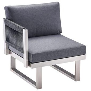 CASA DOMA Aragona Lounge-Seitenteil 1-Sitzer, Edelstahl/Rope 1712673-2x1712689-1712700