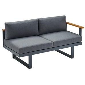 CASA DOMA Aragona Lounge-Seitenteil 2-Sitzer, Alu/Teak - Armlehne rechts 1712668-1712686-1712696