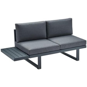 CASA DOMA Aragona Lounge-Seitenteil 2-Sitzer mit Ablage, Aluminium 1712668-1712684-1712704